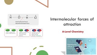 Intermolecular forces of attraction between Covalent molecules Alevel Chemistry [upl. by Bhayani]