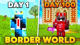 I Survived 100 Days in a 1x1 WORLD BORDER [upl. by Emina162]