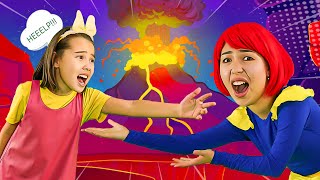 Floor is Lava Song More  Hokie Pokie Kids Videos [upl. by Atteyram]