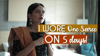 I Wore ONE Saree For 5 Days StyleChallenge  Komal Pandey [upl. by Leivad463]