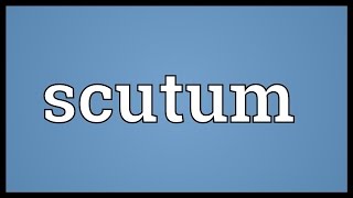 Scutum Meaning [upl. by Atirys]