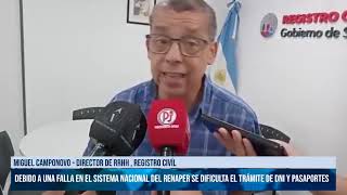 SALTA  Debido a fallas en el sistema del Renaper se dificulta los trámites del DNI y Pasaportes [upl. by Vandervelde]