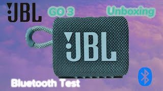 JBL GO 3 Quick Unboxing amp Bluetooth Test [upl. by Bechler]