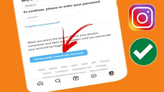 How To Temporarily DEACTIVATE Instagram Account Latest Update 2024  100 Working [upl. by Fuchs]