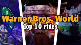 Top 10 rides at Warner Bros World  Abu Dhabi Dubai  2022 [upl. by Lotta]