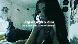 big dawgs x dna lyrics full mashup  Hanumankind x Kendrick Lamar [upl. by Ogilvy]