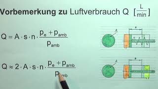 Berechnen des Luftverbrauchs bei doppeltwirkendem Pneumatikzylinder  Video 2 Teil 1 [upl. by Oelak58]