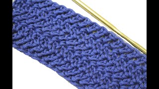 Learn How to Crochet the Herringbone Double Crochet Stitch  LeftHanded Video Tutorial [upl. by Sharity]