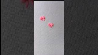 Ribbon Stitch 🎀🎗️youtubeshorts trendingshorts ribbonembroidery artandcraft [upl. by Ybocaj]