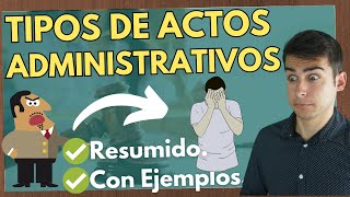 🏴󠁴󠁴󠁰󠁯󠁳󠁿Tipos de Actos Administrativos Ley 392015 ¿Qué es 【Explicados con EJEMPLOS】 [upl. by Eerb259]