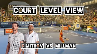 Court level view highlights Dimitrov Vs Millman at Delray Beach Open [upl. by Yarak]