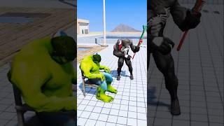 SPIDERMAN SAVES HULK FROM VENOM TORTURE gta5 shorts gta [upl. by Attela]