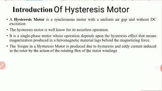 What is working principle of Hysteresis motor [upl. by Astred]