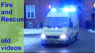 old videos fire amp rescue combivideo brandbil og ambulance i udrykning feuerwehr einsatzfahrt [upl. by Nwahsak]