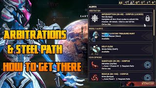 Lets Play Warframe  How To Unlock Steel Path and Arbitrations amp Getting There [upl. by Iroc]