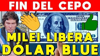 MILEI LIBERA DÓLAR BLUE FIN DEL CEPO 🚨 LEVANTA EL CEPO AL DÓLAR POR CONVERGENCIA DE TIPOS DE CAMBIO [upl. by Darnoc]