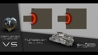 Depleted Uranium Vs Tungsten Alloy  Armour Piercing Simulation [upl. by Hanahsuar997]