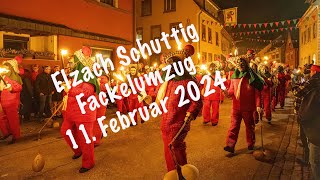 Elzach Schuttig Fackelumzug 2024 [upl. by Erimahs]