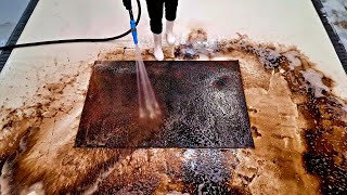 Amazing carpet wash until the colors swirled  satisfying video  asmr cleaning [upl. by Nauhs]