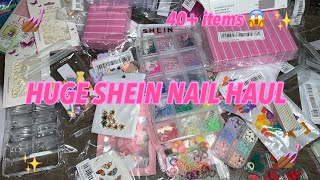 HUGE SHEIN NAIL SUPPLY HAUL 40 ITEMS [upl. by Siloum]