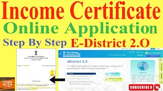 Income Certificate Online Application  Step by Step EDistrict 2O  Wb Portal incomecertificate [upl. by Dallas]