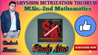 Urysohns Metrization Theorem For MSc 2nd SEMESTERMATHEMATICSTOPOLOGY [upl. by Ellered]