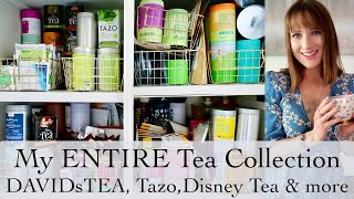 My ENTIRE Tea Collection  DAVIDsTEA Disney Wonderland Tea Tazo Paragon Tea Small Business ampMore [upl. by Werdnaed]