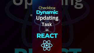 react checkbox dynamically updating task reactjs reactjstutorial webdevelopment [upl. by Stegman]