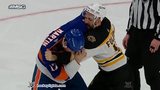 Nick Foligno vs Matt Martin Dec 16 2021 [upl. by Fredela482]