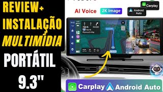 Review Multimidia Portatil 93quot Carplay Android auto [upl. by Holms]