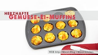 Herzhafte GemüseEiMuffins  aus der Pampered Chef Muffinform [upl. by Huskey92]