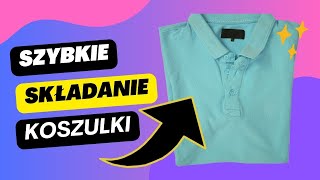 Jak złożyć koszulkę 🤔 SZYBKIE składanie koszulki w 3 Krokach  😍💪 [upl. by Zacek]