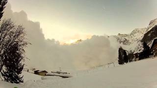 Avalanche SaasFee 24 Janvier 2014 [upl. by Anaejer]