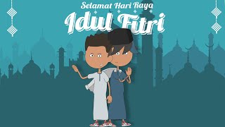 Selamat Hari Raya Idul Fitri Teman Teman  Gatot Bocah Animasi [upl. by Shotton]