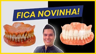 COMO LIMPAR UMA PRÓTESE DENTÁRIA ENCARDIDA PASSO A PASSO [upl. by Itin]