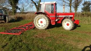 Agritrend Chain Harrows and International 956XL [upl. by Eelrehpotsirhc]