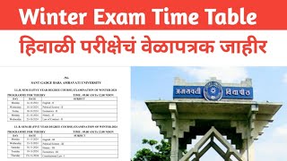 SGBAU Winter Exam Time Table 2024  Subject Wise Date Wise Time Table  SGBAU [upl. by Durrace]