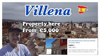 villena Alicante Spain cheap property in Villena walking tour of Villena town 2024 [upl. by Arbmik]