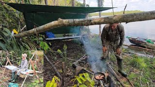 Construir uma Cama Rústica na Floresta para o acampamento [upl. by Autrey]