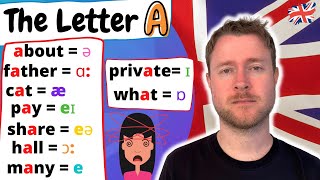 English Pronunciation  The Letter A  9 Ways to Pronounce the Letter A [upl. by Noli]