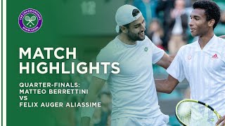 Matteo Berrettini vs Felix Auger Aliassime  QuarterFinal Highlights  Wimbledon 2021 [upl. by Ahsenac181]