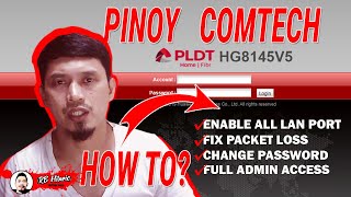 PLDT HG8145V5 Super Admin PASSWORD 2021  ACCESS Home Fibr  FULL ADMIN Account  FIX PACKET LOSS [upl. by Urbana778]