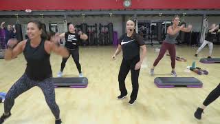 Cathe Friedrichs 492 Lower Body Step Blast Live Workout [upl. by Atselec]