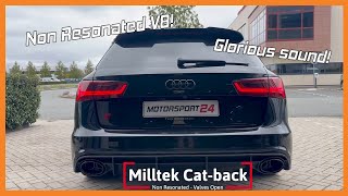 Audi RS6 C7 Performance Milltek Non Resonated Catback  Sound  Install [upl. by Nataniel]