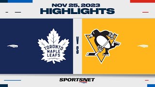 NHL Highlights  Maple Leafs vs Penguins  November 25 2023 [upl. by Holtorf]