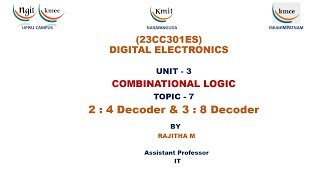 UNIT  32  4 Decoder amp 3  8 Decoder [upl. by Floridia433]