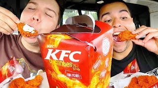 KFC Flamin Hot Spicy Chicken • Car Eating Show • MUKBANG [upl. by Congdon]