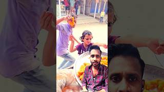 🤣pushpa le kar bhaga🥺 food funny comedy tiktokvideo foodie streetfood shortsfeed greenscreen [upl. by Allemac]