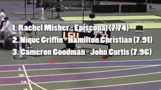 Episcopals Rachel Misher wins the Div II 60 Meter Dash Video [upl. by Aldin]