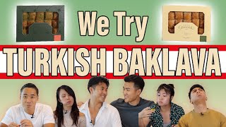 Asian Americans try TURKISH Baklava [upl. by Cami358]